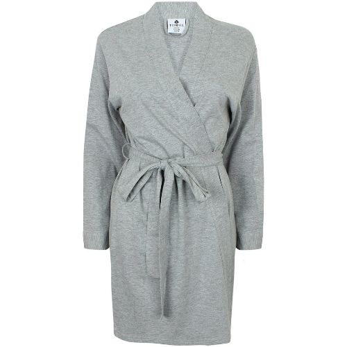 Towel City Women's Wrap Robe Heather Grey